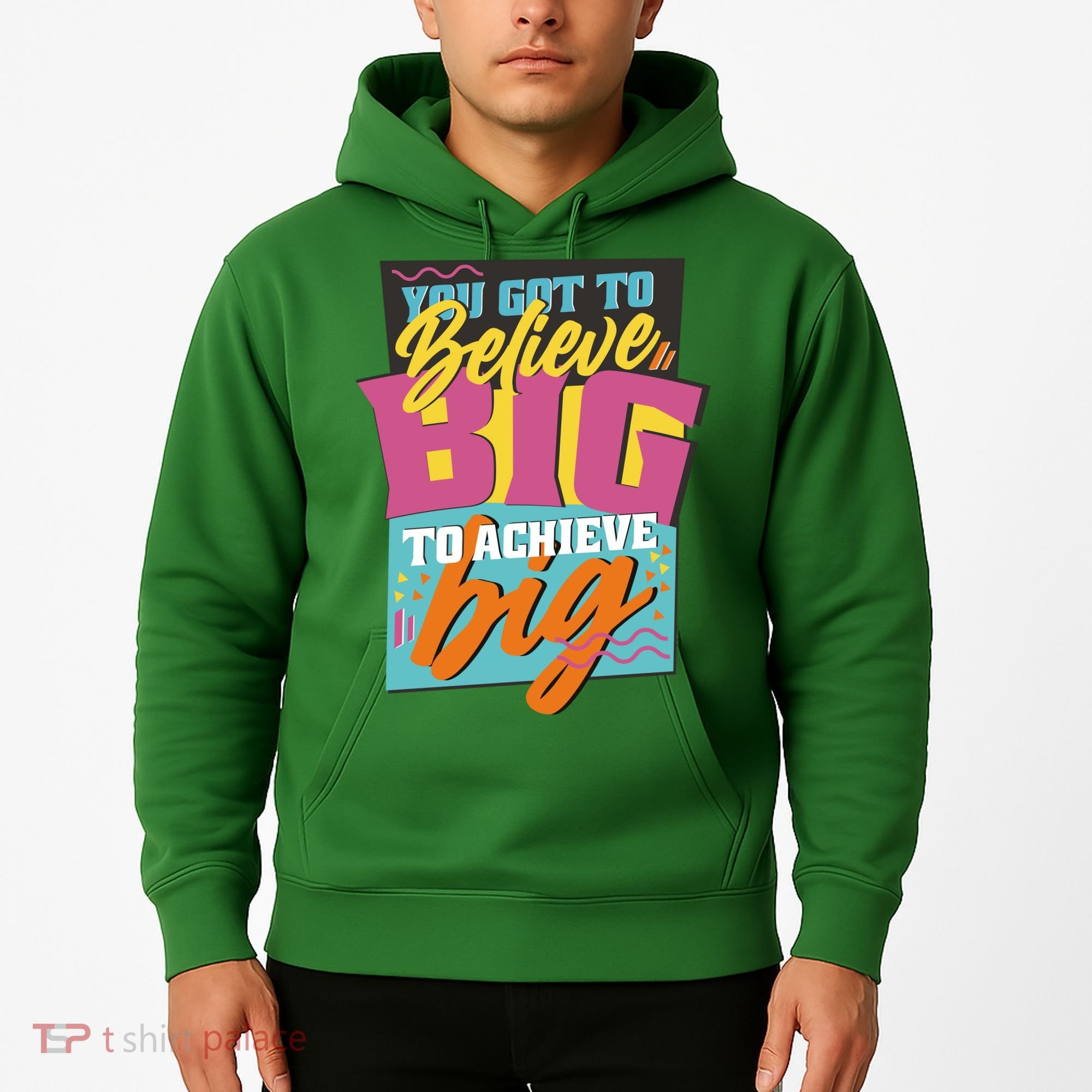 Believe Big To Achieve Big Retro Hoodie