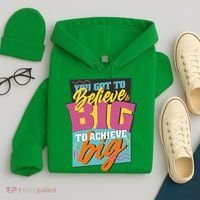 Believe Big To Achieve Big Retro Hoodie thumb 4