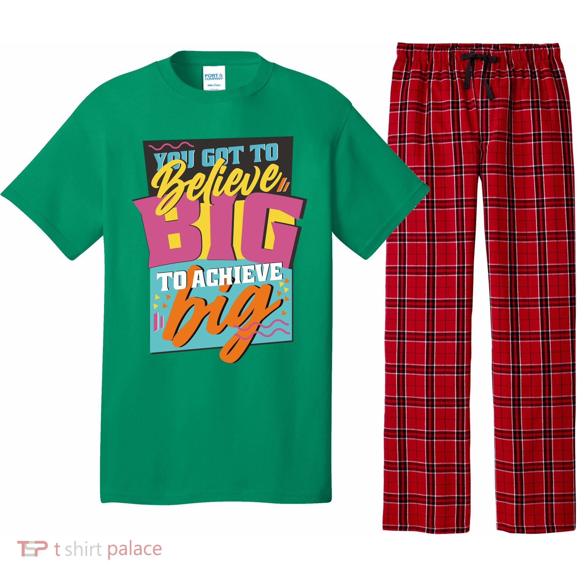 Believe Big To Achieve Big Retro Pajama Set
