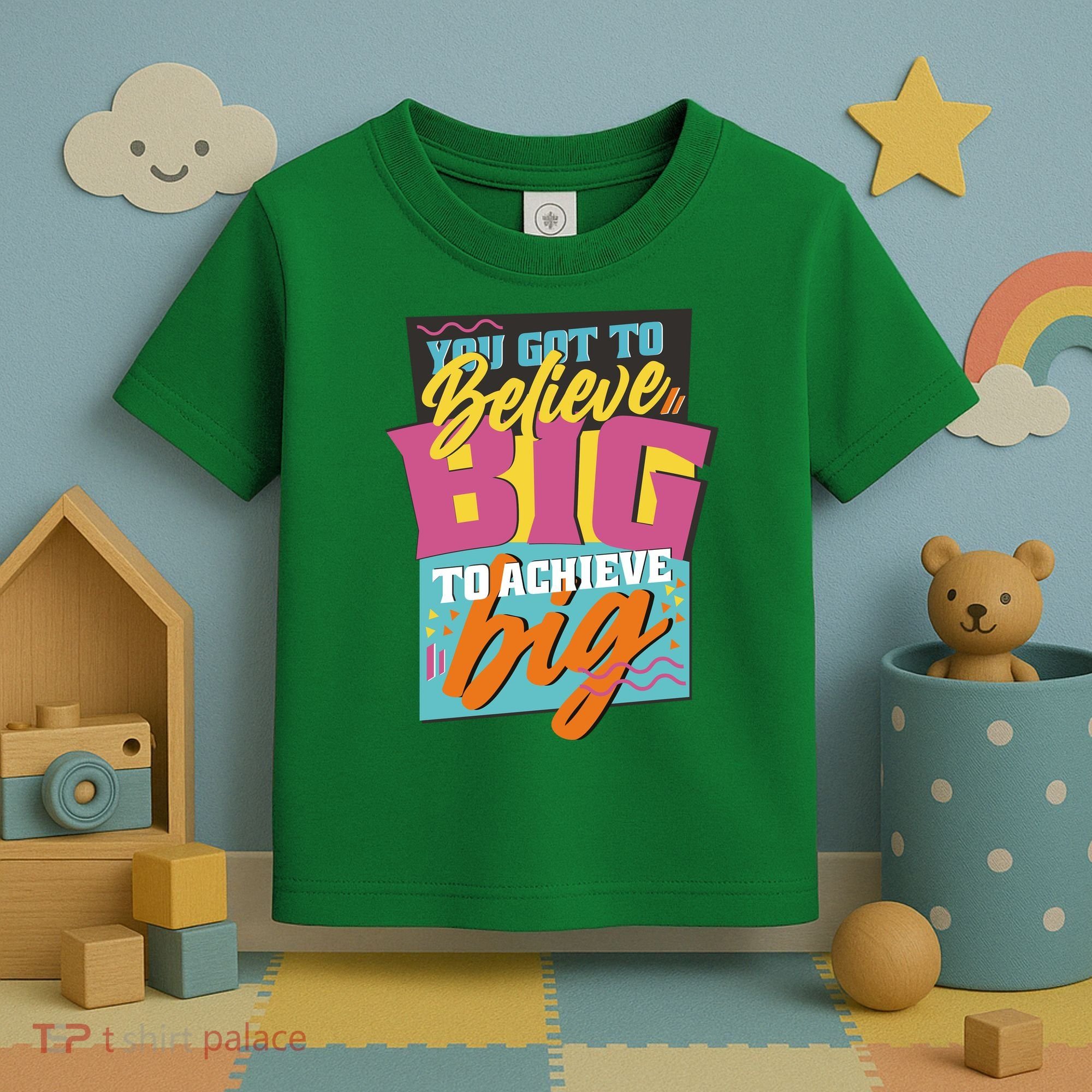 Believe Big To Achieve Big Retro Toddler T-Shirt