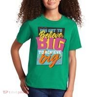 Believe Big To Achieve Big Retro Kids T-Shirt thumb 2