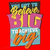 Believe Big To Achieve Big Retro Santa Hat thumb 1