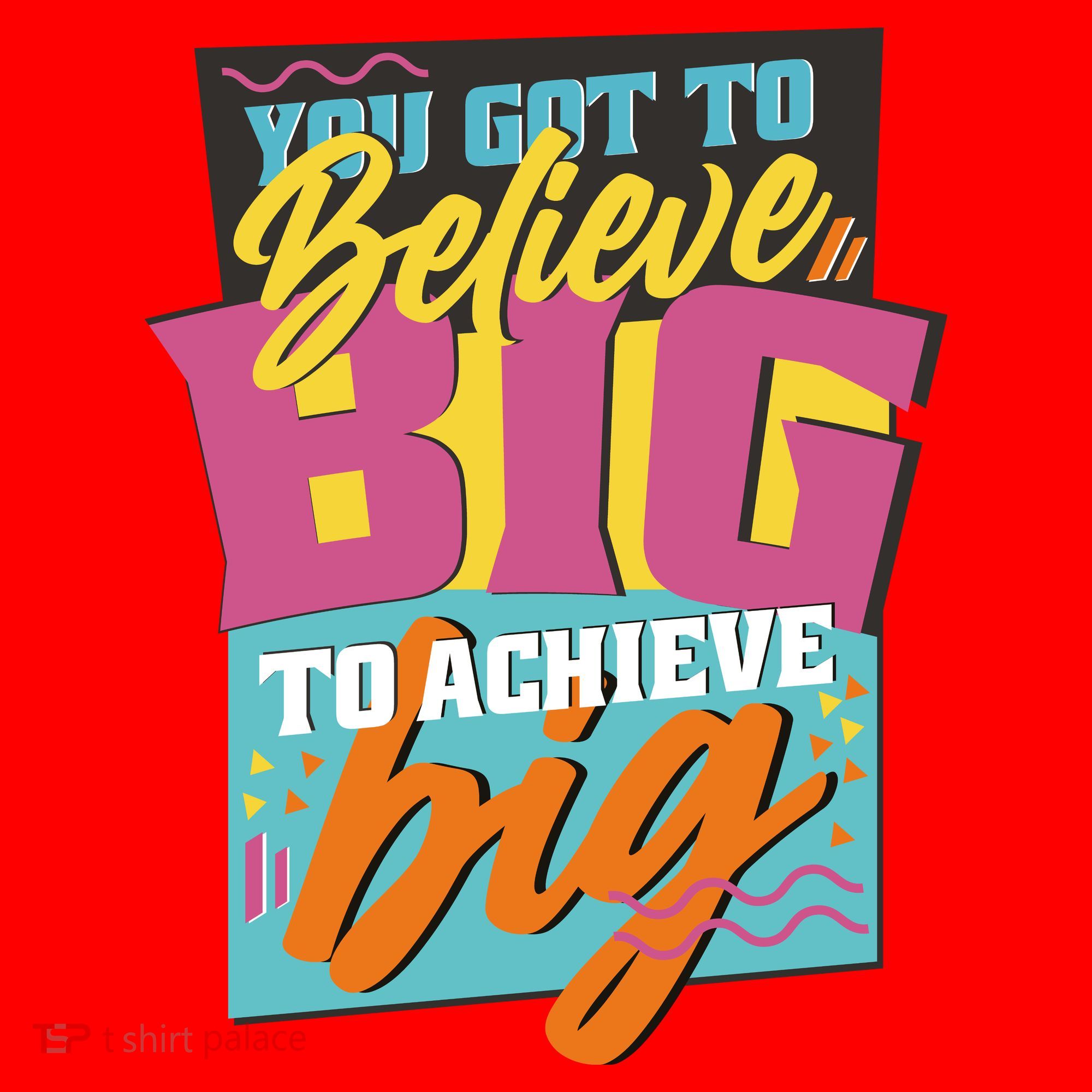 Believe Big To Achieve Big Retro Santa Hat