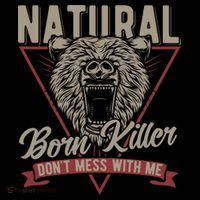 Bear Born To Kill Dont Mess With Me Mousepad thumb 1