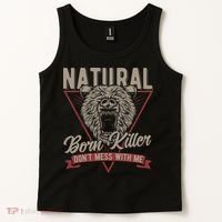 Bear Born To Kill Dont Mess With Me Tank Top thumb 2