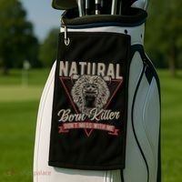 Bear Born To Kill Dont Mess With Me Golf Towel thumb 2