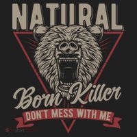 Bear Born To Kill Dont Mess With Me Golf Towel thumb 3