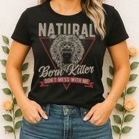 Bear Born To Kill Dont Mess With Me Women's T-Shirt thumb 2