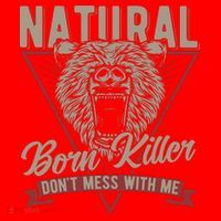Bear Born To Kill Dont Mess With Me Santa Hat thumb 1