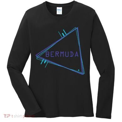 Bermuda Blue Triangle Souvenir Women's Long Sleeve Shirt