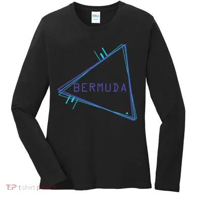 Bermuda Blue Triangle Souvenir Women's Long Sleeve Shirt