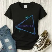 Bermuda Blue Triangle Souvenir Women's T-Shirt thumb 3