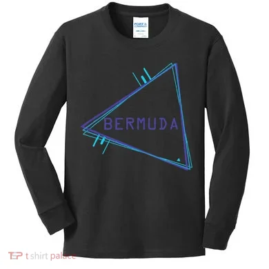 Bermuda Blue Triangle Souvenir Kids Long Sleeve Shirt