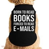 Bookish Born To Read Books Forced To Read Emails Reading Doggie Tank thumb 0