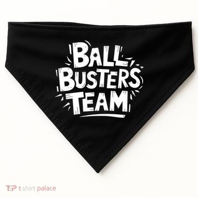 Ball Busters Team Funny Pickleball Lovers White Cool Gift USA-Made Doggie Bandana