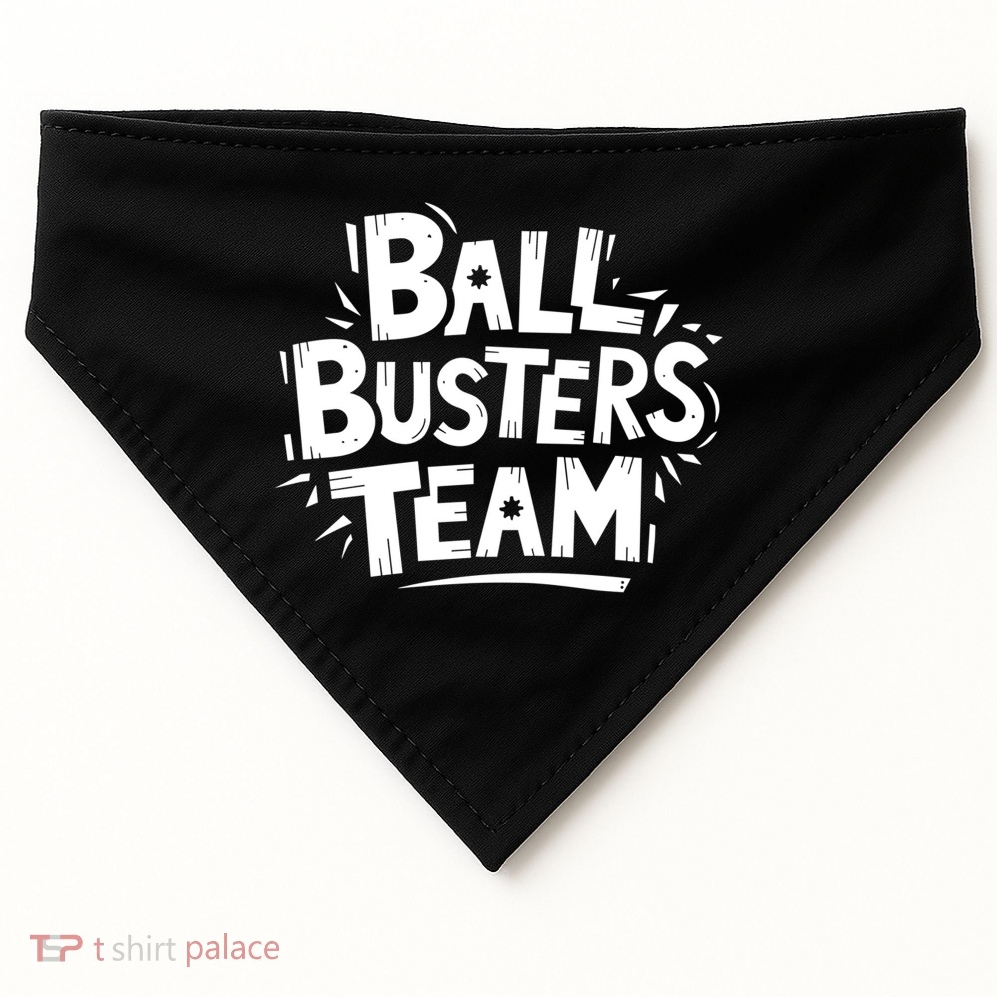 Ball Busters Team Funny Pickleball Lovers White Cool Gift USA-Made Doggie Bandana