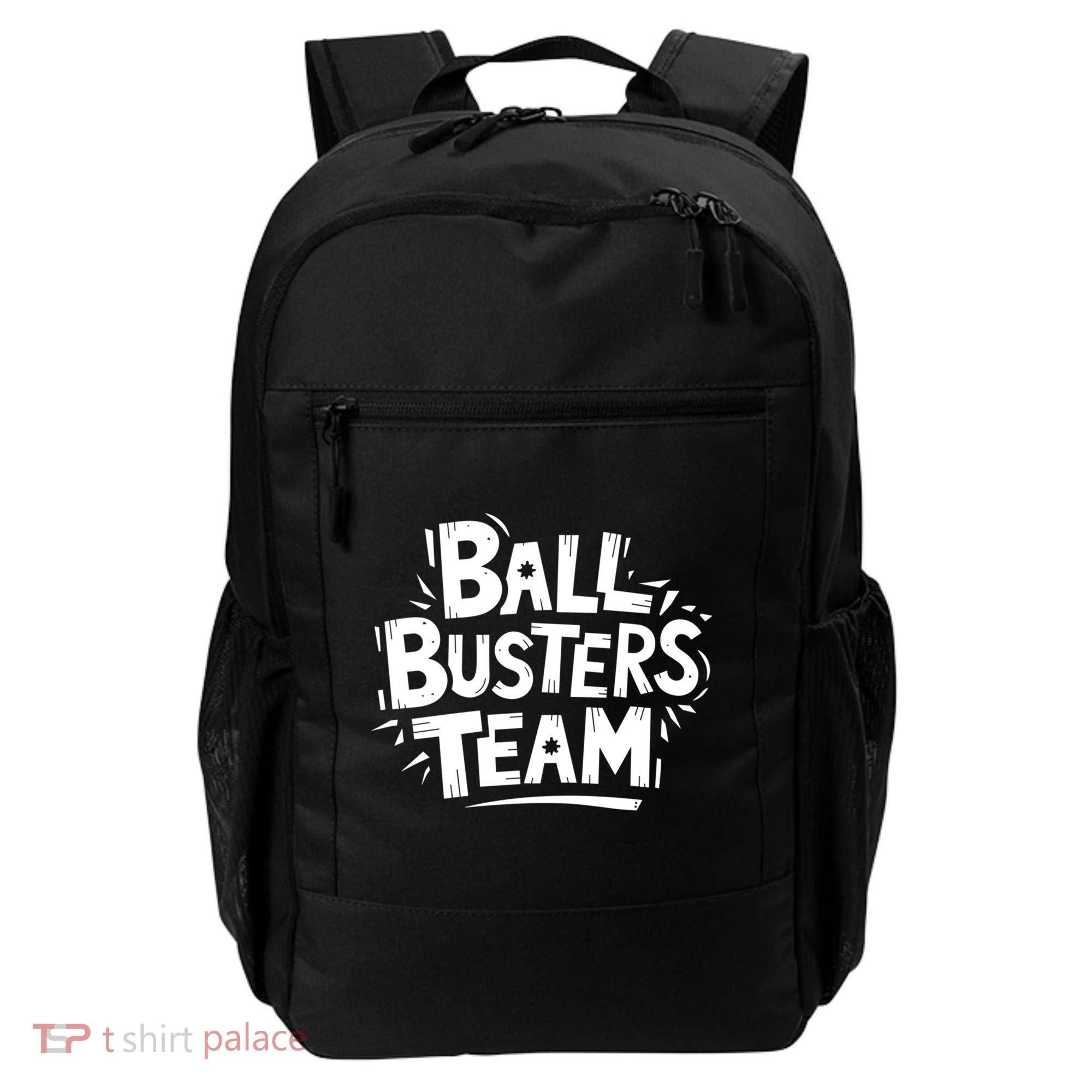 Ball Busters Team Funny Pickleball Lovers White Cool Gift Backpack