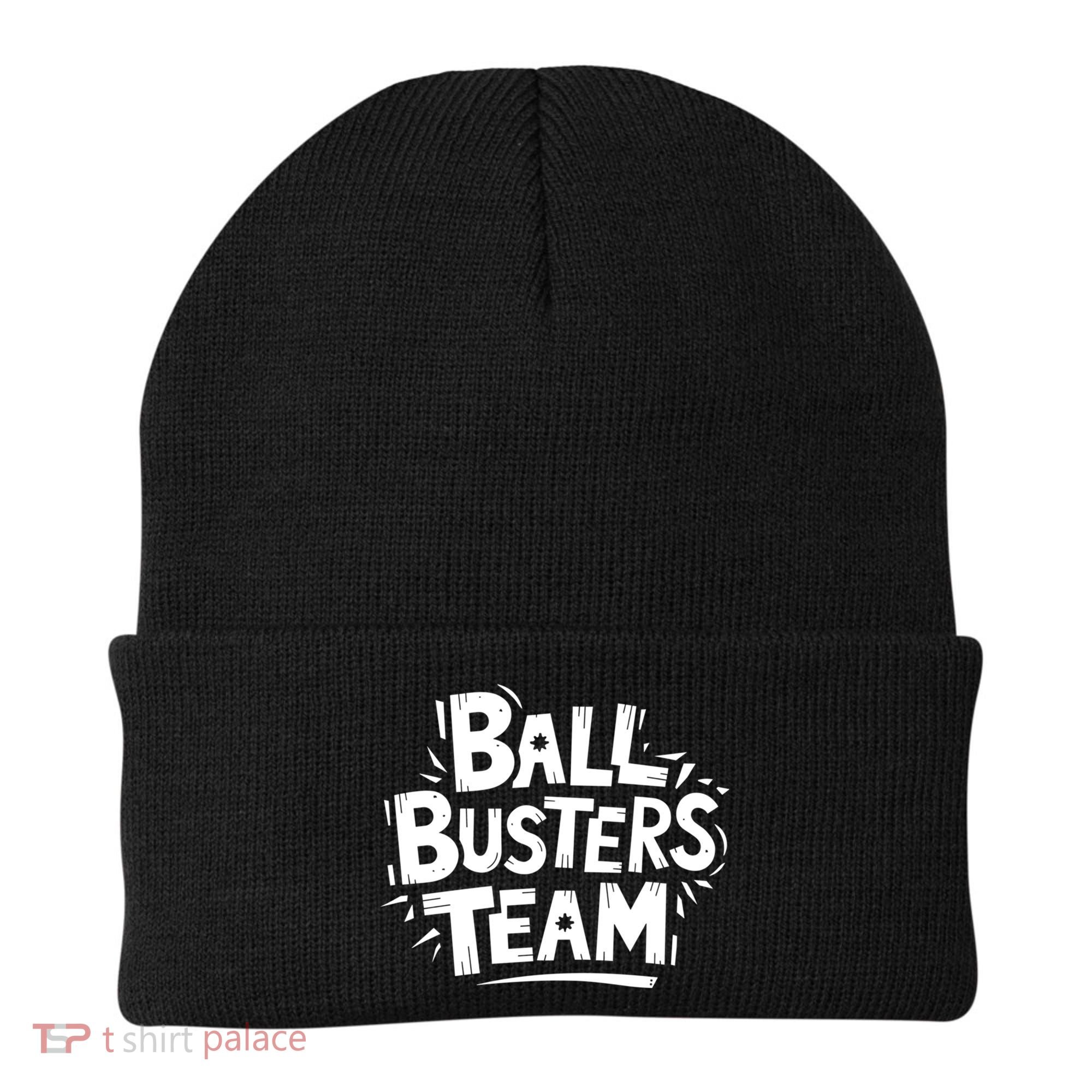 Ball Busters Team Funny Pickleball Lovers White Cool Gift Beanie