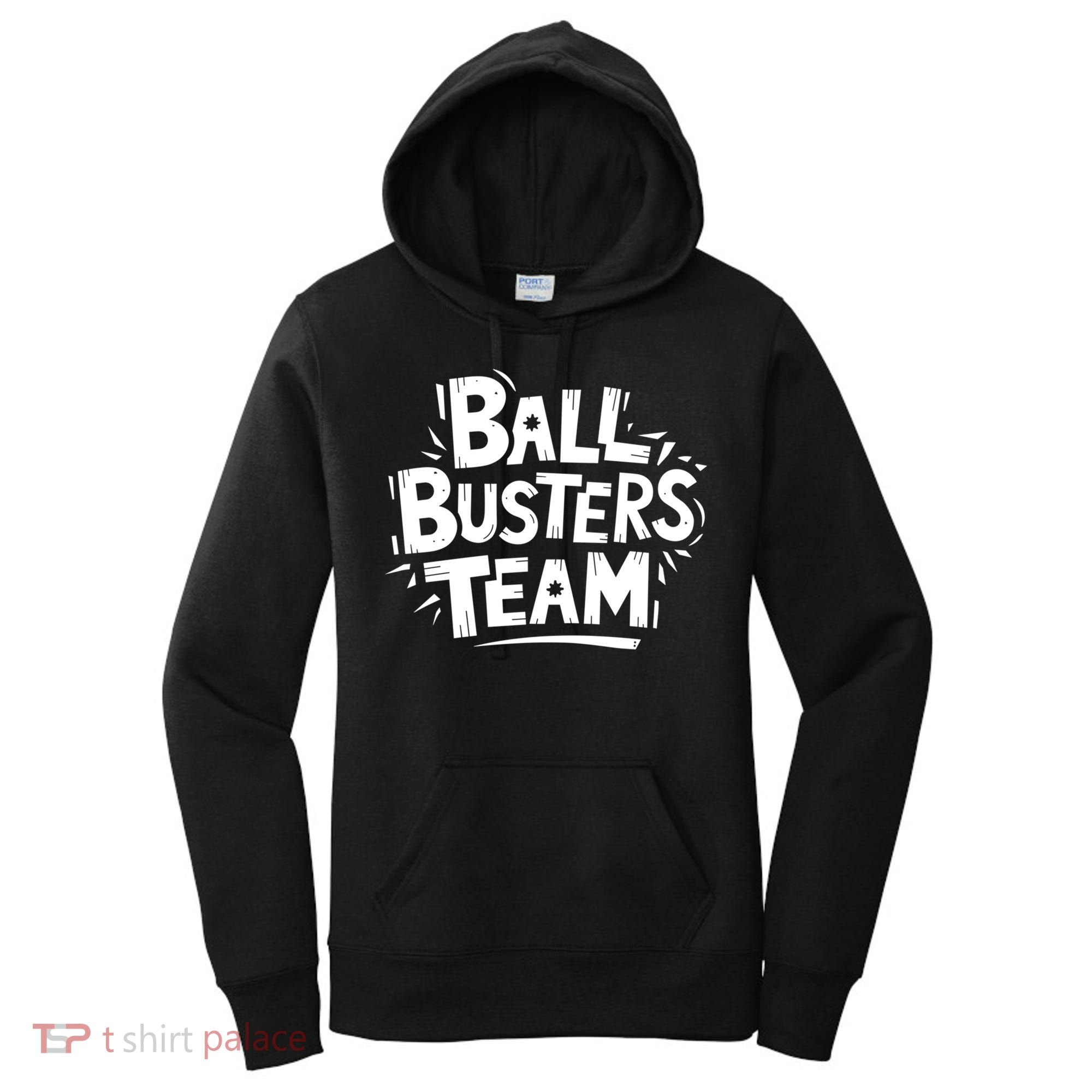 Ball Busters Team Funny Pickleball Lovers White Cool Gift Women's Hoodie