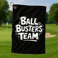 Ball Busters Team Funny Pickleball Lovers White Cool Gift Golf Towel thumb 1
