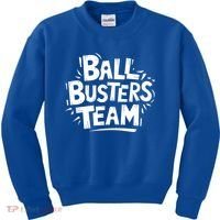 Ball Busters Team Funny Pickleball Lovers White Cool Gift Kids Sweatshirt thumb 0