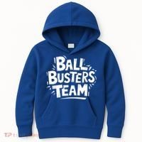 Ball Busters Team Funny Pickleball Lovers White Cool Gift Kids Hoodie thumb 0