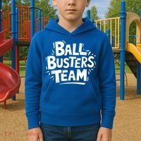 Ball Busters Team Funny Pickleball Lovers White Cool Gift Kids Hoodie thumb 2