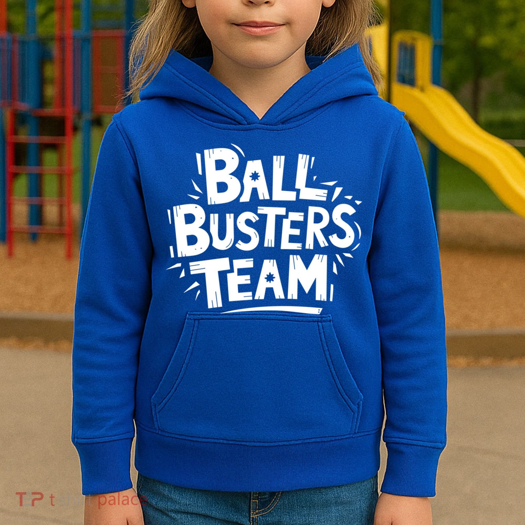 Ball Busters Team Funny Pickleball Lovers White Cool Gift Kids Hoodie
