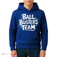 Ball Busters Team Funny Pickleball Lovers White Cool Gift Kids Hoodie thumb 4