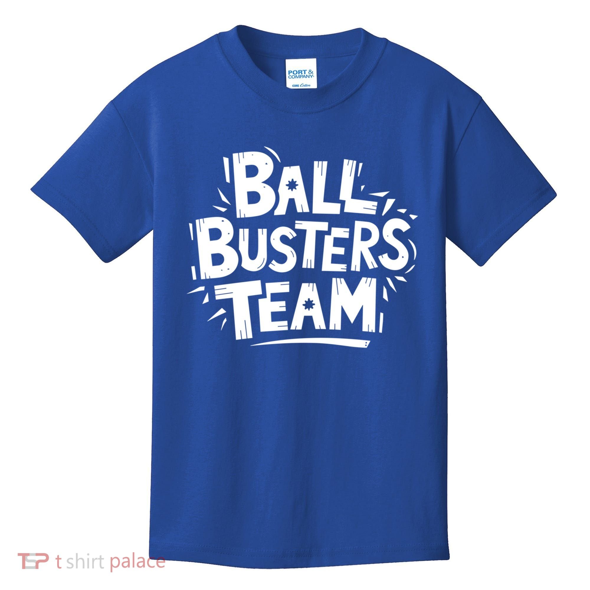Ball Busters Team Funny Pickleball Lovers White Cool Gift Kids T-Shirt