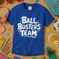 Ball Busters Team Funny Pickleball Lovers White Cool Gift Kids T-Shirt thumb 3