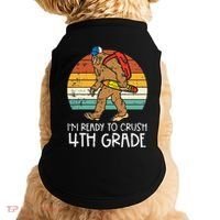 Bigfoot Back to School Ready to Crush Fourth Grade Doggie Tank thumb 0