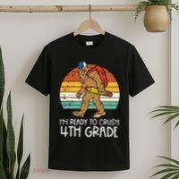 Bigfoot Back to School Ready to Crush Fourth Grade T-Shirt thumb 2
