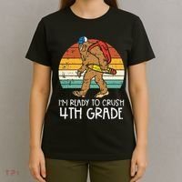 Bigfoot Back to School Ready to Crush Fourth Grade T-Shirt thumb 4