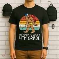 Bigfoot Back to School Ready to Crush Fourth Grade T-Shirt thumb 6