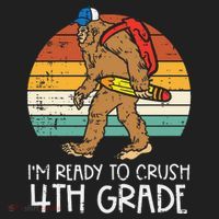Bigfoot Back to School Ready to Crush Fourth Grade Hat thumb 2