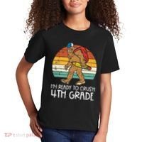 Bigfoot Back to School Ready to Crush Fourth Grade Kids T-Shirt thumb 2
