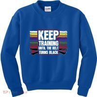 Black Belt Training Martial Arts Taekwondo Gift Idea Gift Kids Sweatshirt thumb 0
