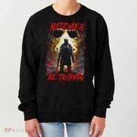 Bitches Be Trippin Horror Character Halloween Women's Sweatshirt thumb 0