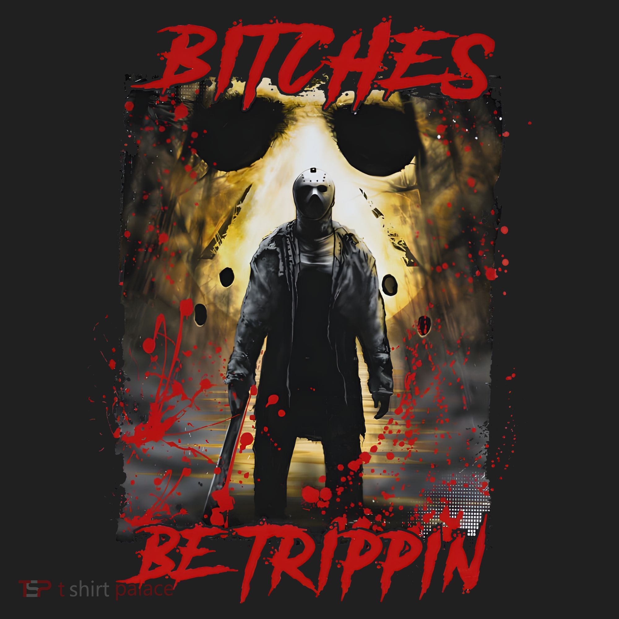 Bitches Be Trippin Horror Character Halloween Women's Sweatshirt