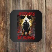 Bitches Be Trippin Horror Character Halloween Coaster thumb 0