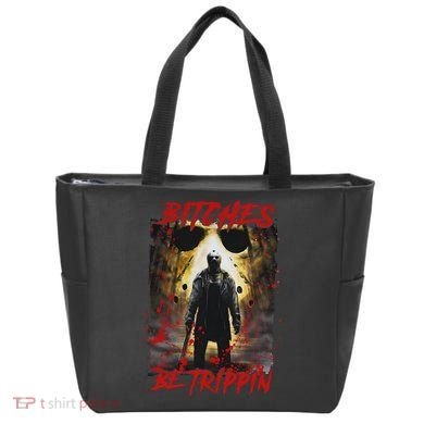 Bitches Be Trippin Horror Character Halloween Tote Bag