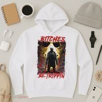 Bitches Be Trippin Horror Character Halloween Hoodie thumb 3