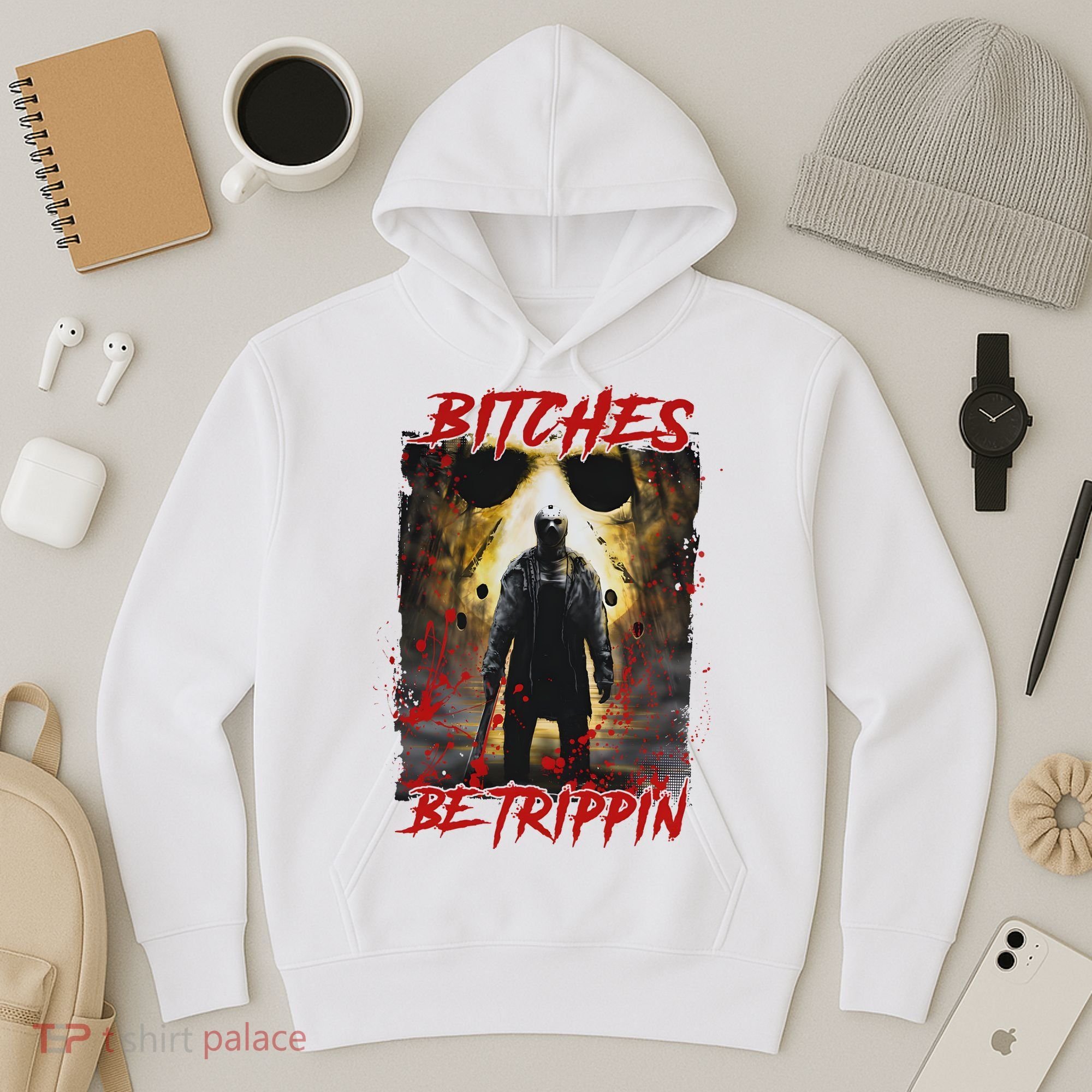 Bitches Be Trippin Horror Character Halloween Hoodie