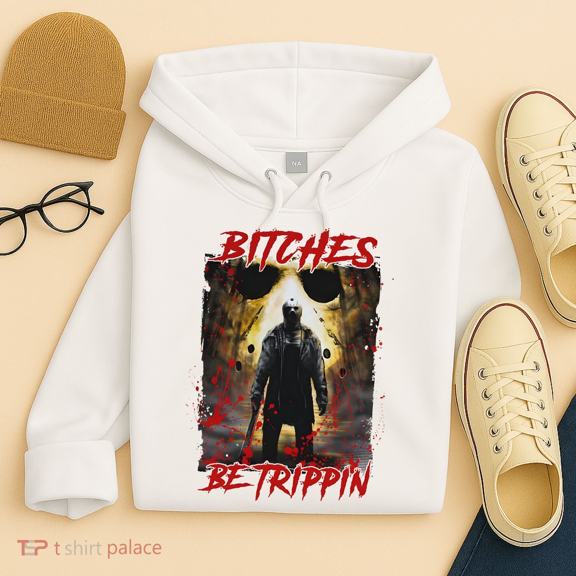 Bitches Be Trippin Horror Character Halloween Hoodie