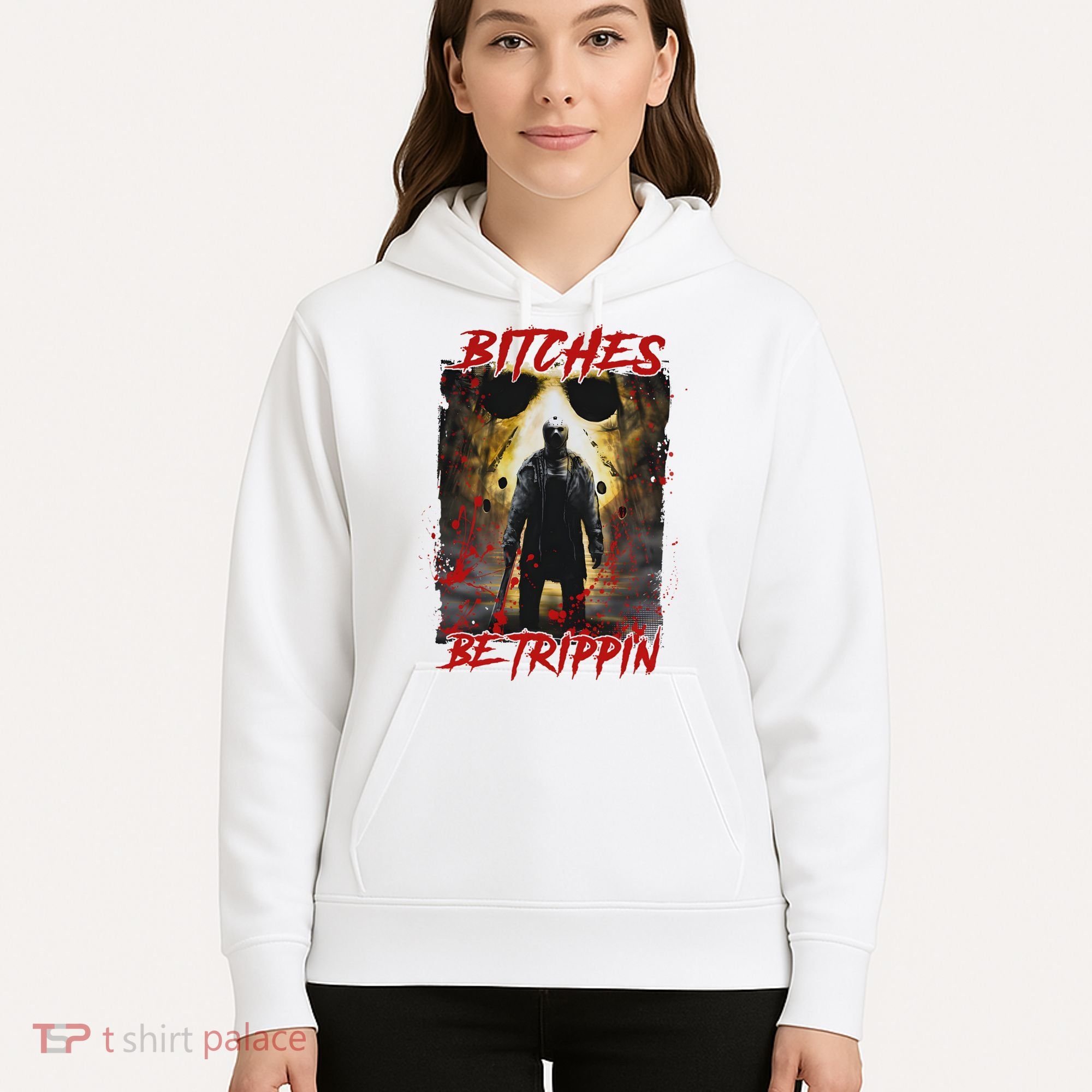 Bitches Be Trippin Horror Character Halloween Hoodie