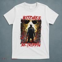 Bitches Be Trippin Horror Character Halloween T-Shirt thumb 5