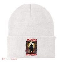 Bitches Be Trippin Horror Character Halloween Beanie thumb 0