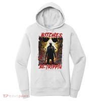 Bitches Be Trippin Horror Character Halloween Women's Hoodie thumb 0