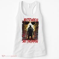 Bitches Be Trippin Horror Character Halloween Women's Tank Top thumb 0